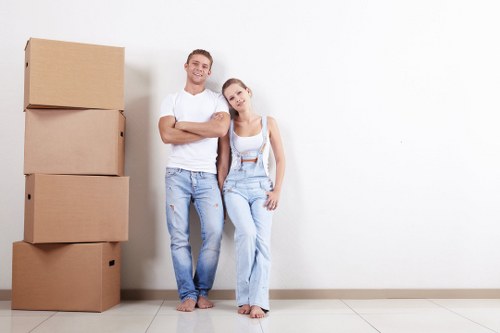 Boxes and furniture prepared for house removals in Harringay