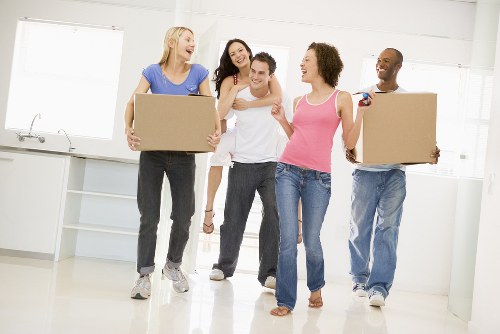 House removalists in Harringay preparing boxes and furniture for a local home move