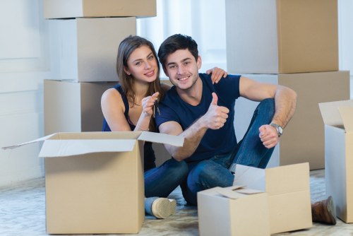 Professional removals team planning a move in Harringay