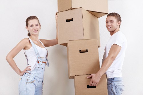 Business relocation team organizing an office move in Harringay